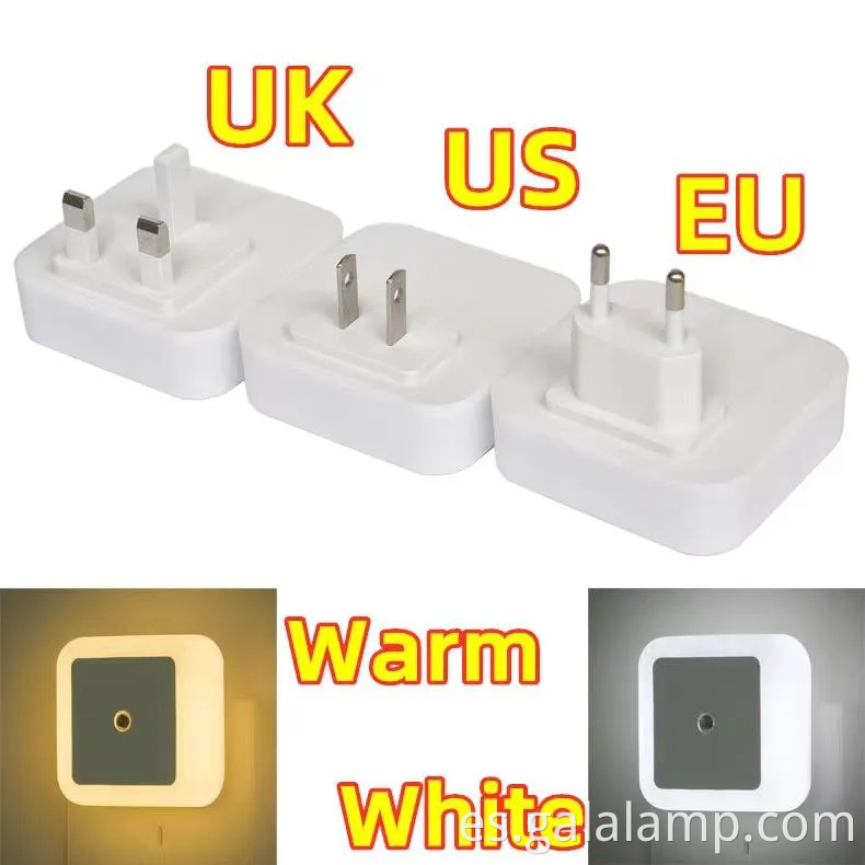 Smart Led Night Light con sensor de anochecer al amanecer, luz de día blanca